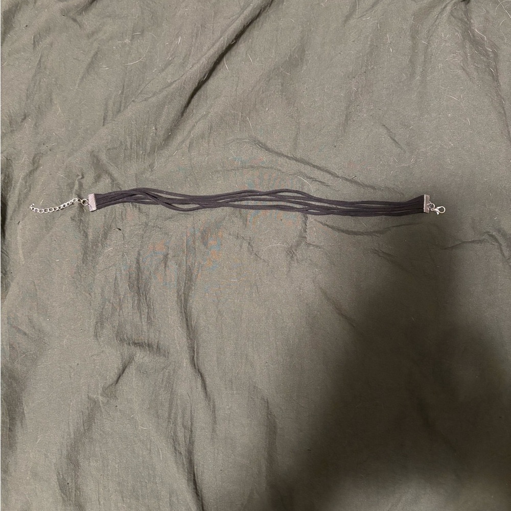 Black Multi-Strand Choker Necklace